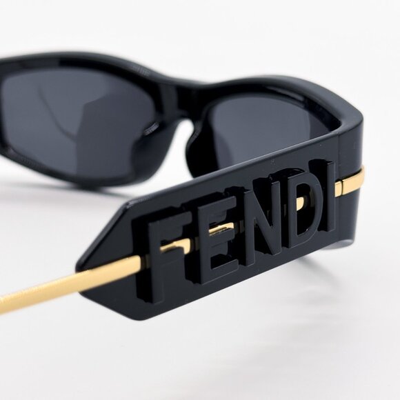 NEW FENDI FE40120I 01A SHINY BLACK WOMEN SUNGLASSES FENDI - Picture 6 of 11